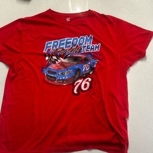 76 Patriotic USA Freedom Racing MEN'S Graphic T-Shirt America July 4th Red
